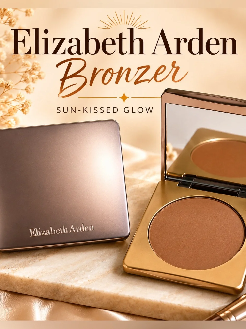 Elizabeth Arden FLAWLESS FINISH SKINCARING PRESSED POWDER IN BRONZE BRAND NEW